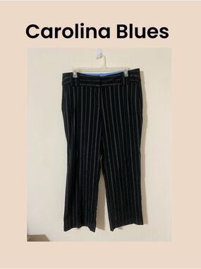 Carolina Blues Black Pinstripe Dress Trousers Size 18W